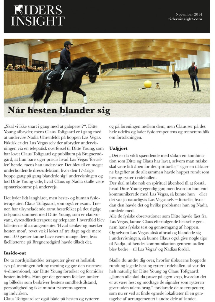 Ditte Young | Forfatter | Dyretelepatør | Clairvoyant | Equicoach | Underviser på Dyretelepatør Uddannelsen