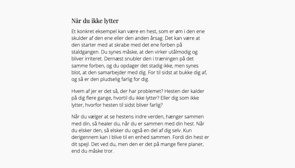 Dyretelepatør Ditte Young · Malgré Tout